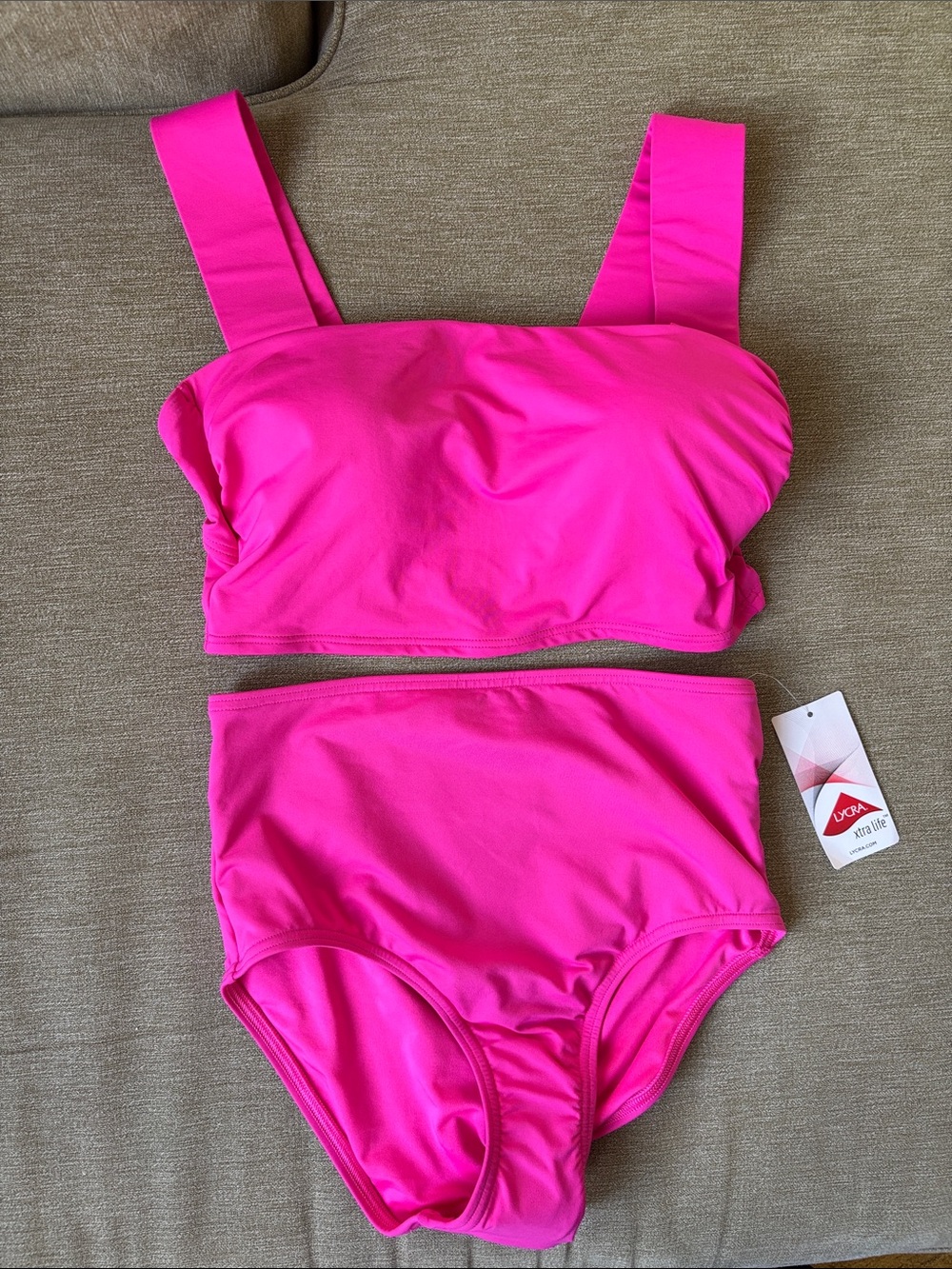Lands End Hot Pink Bikini size 4